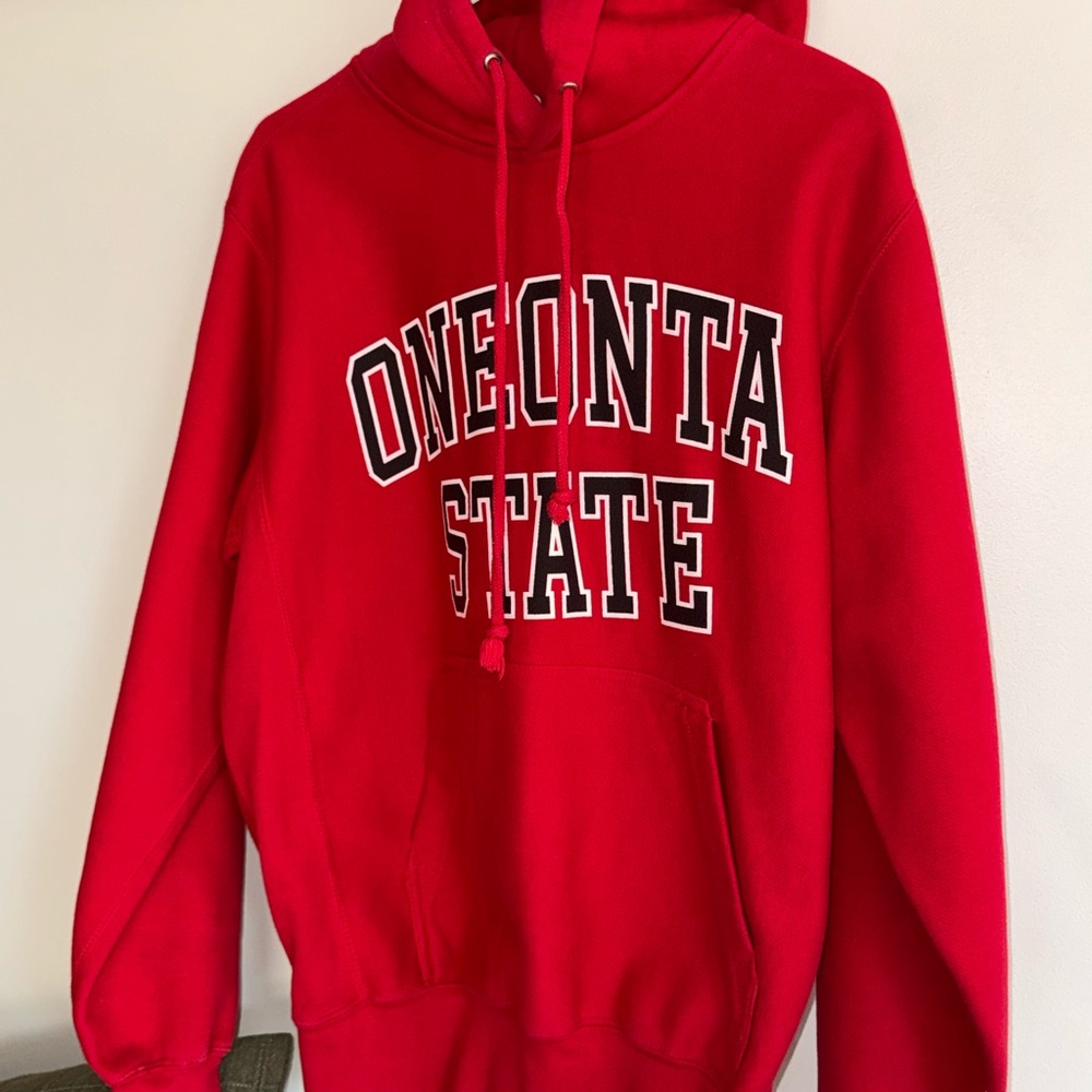 Red ONEONTA STATE Unisex Hoodie Size SM/M